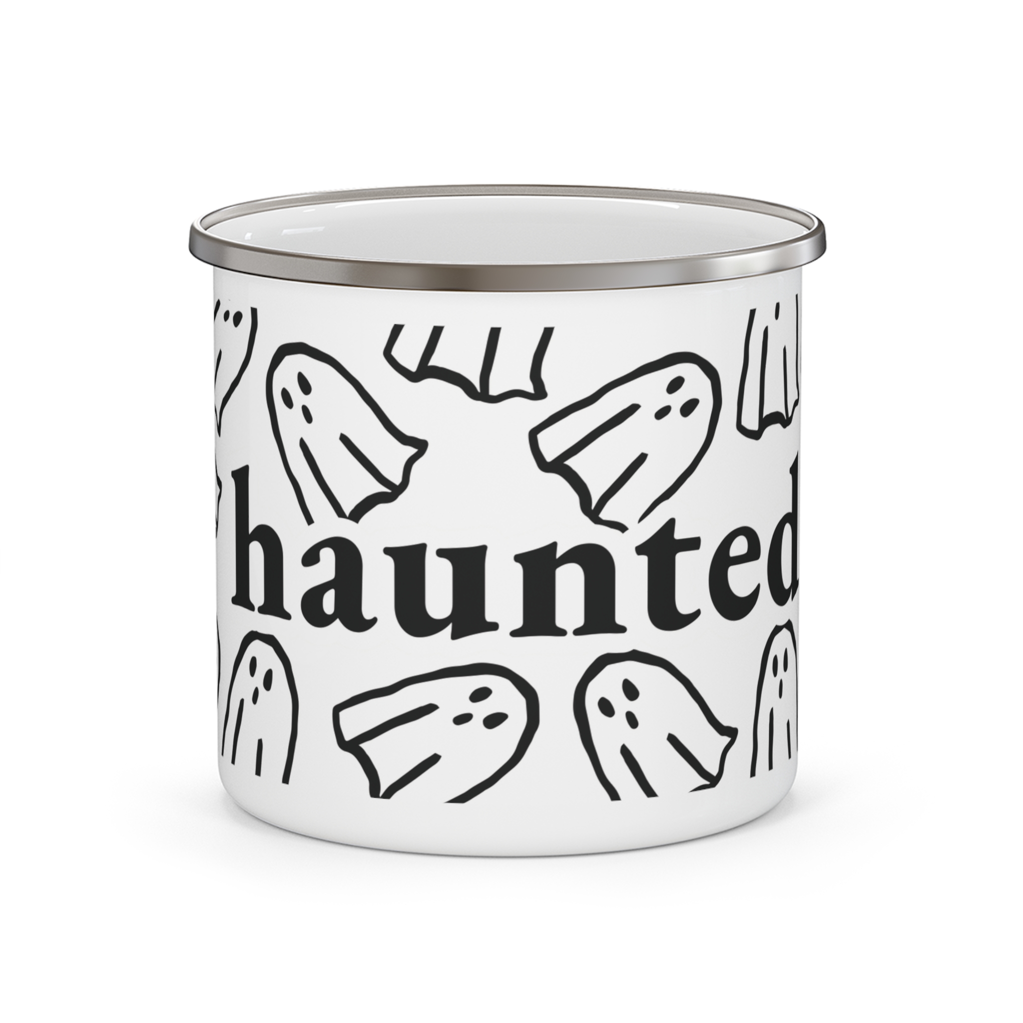 Haunted Ghost Enamel Camping Mug
