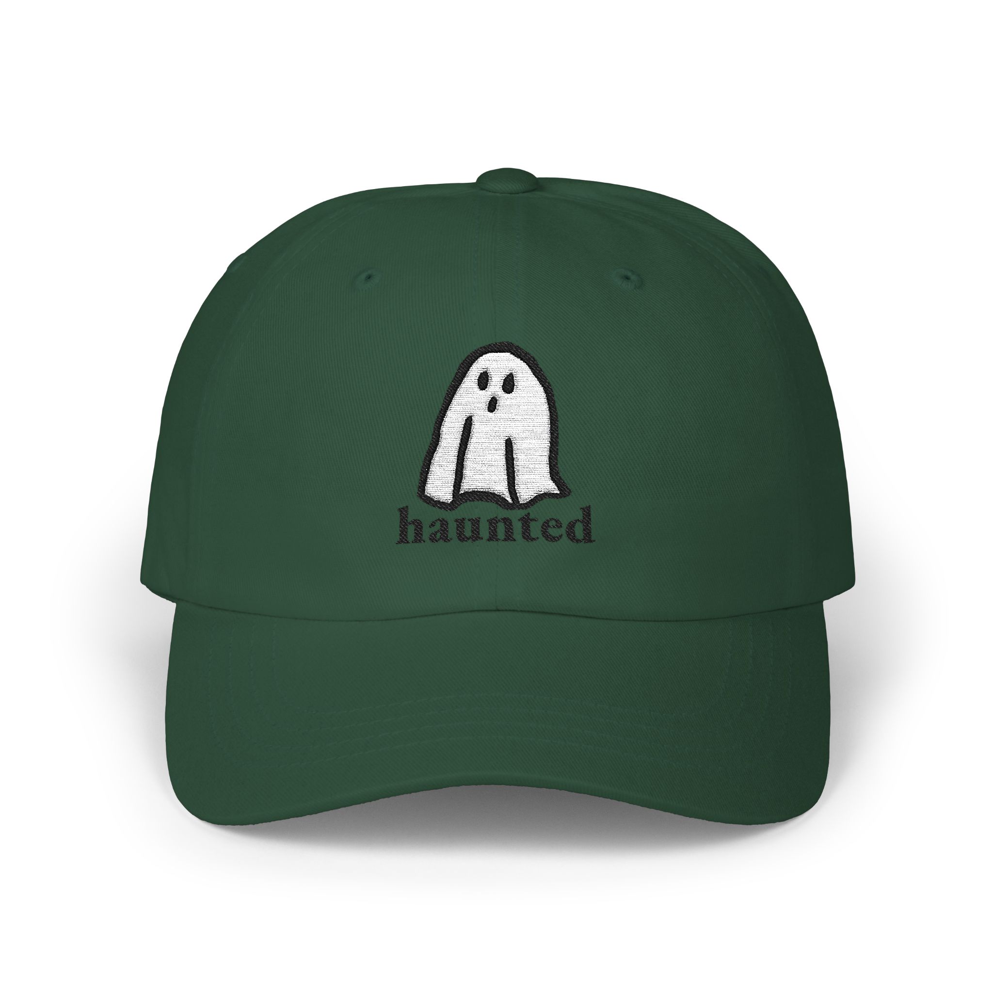 Embroidered Haunted Ghost Dad Cap