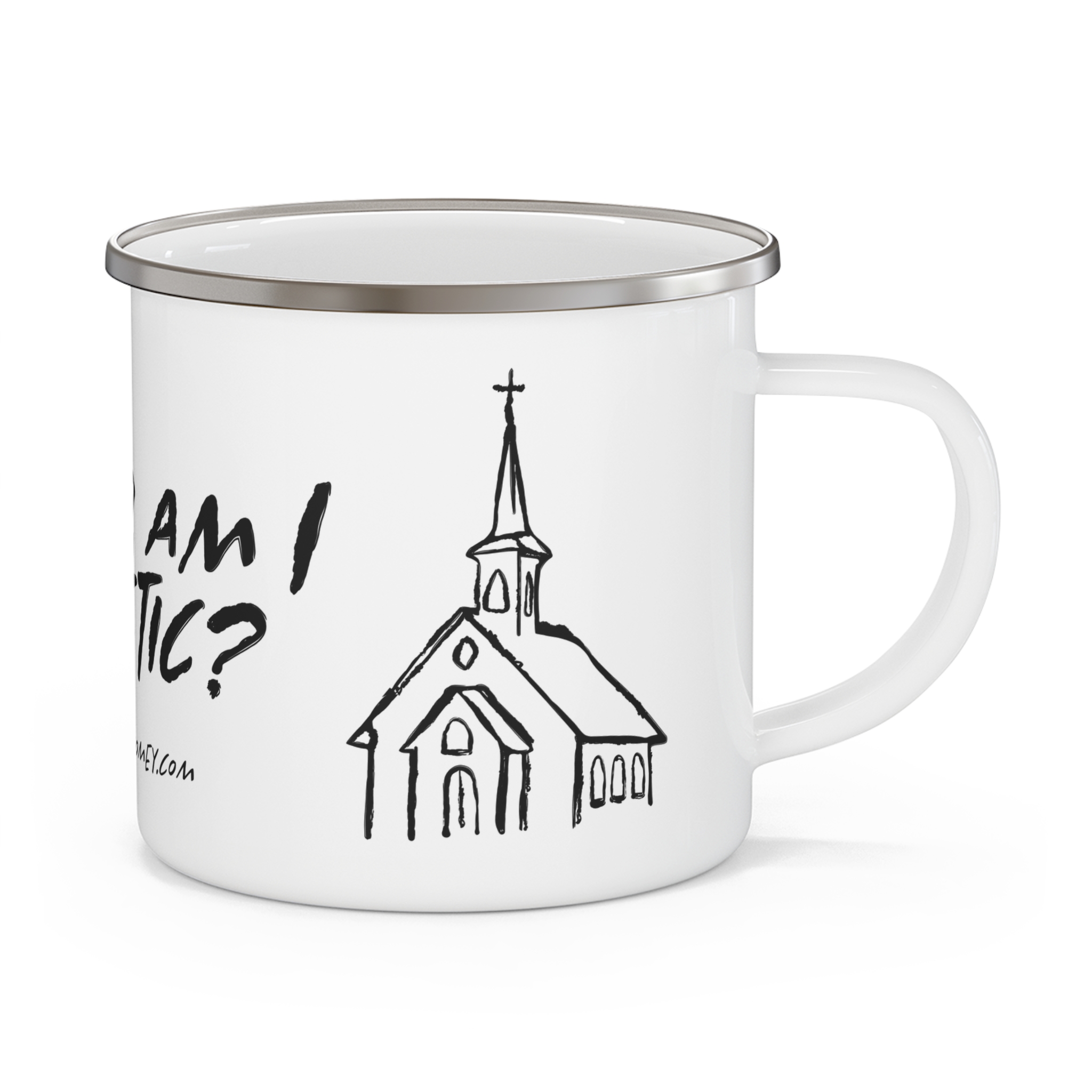 Am I a Heretic? Enamel Camping Mug